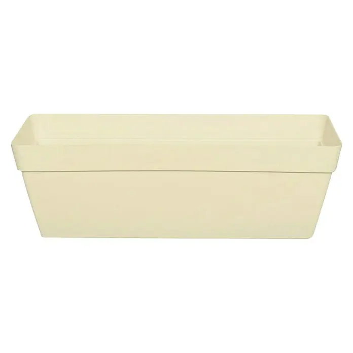 Plastična žardinjera Melrose - Vanjska dimenzija (D x Š x V): 50 x 18 x 16 cm, Plastika, Bež boje - Pogled sprijeda