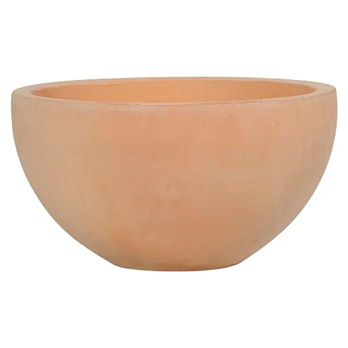 Okrugla tegla za cvijeće - Vanjska dimenzija (ø x V): 34 x 18 cm, prirodni materijali, Terakota - Pogled sprijeda