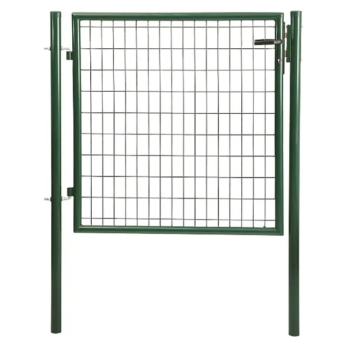 Vrata za ogradu - 100 x 150 cm, Zelene boje, Metal - Pogled sprijeda