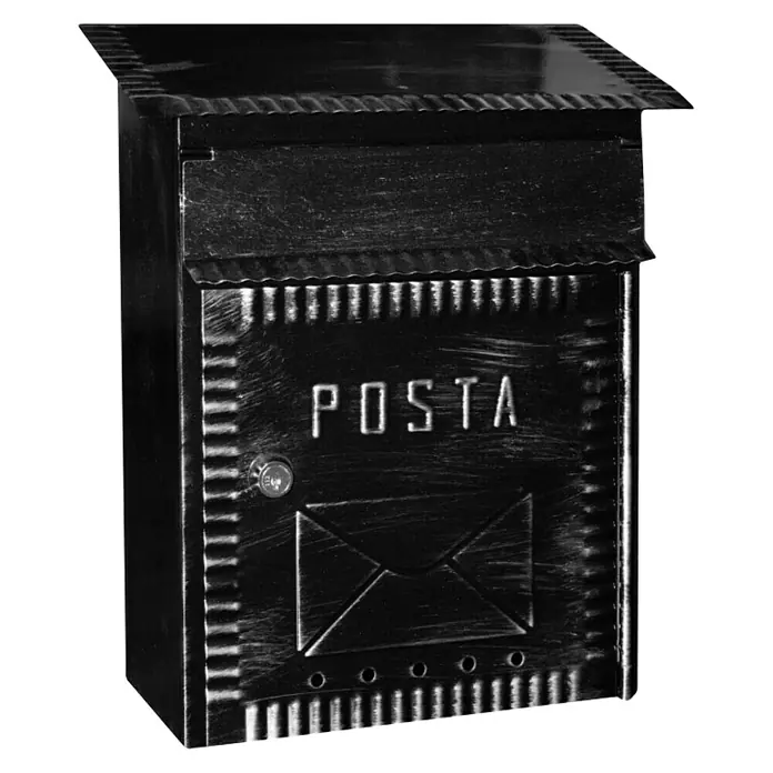 Prolazni poštanski sandučić Pošta - 70 x 230 x 270 mm, Čelik, Antracit - Dijagonalni pogled