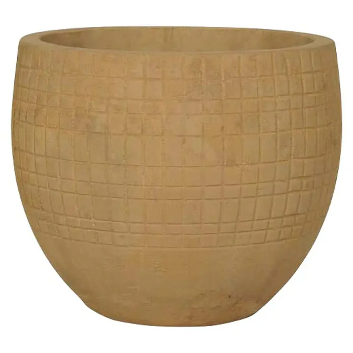 Okrugla tegla za cvijeće sa mozaikom - Vanjska dimenzija (ø x V): 35 x 41 cm, prirodni materijali, Terakota - Pogled sprijeda
