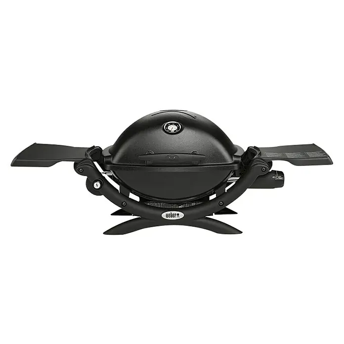 Weber Plinski roštilj Q1200 Black - Broj plamenika: 1, Dimenzija rešetke za pečenje: 43 x 32 cm, 2,49 kW - Pogled sprijeda