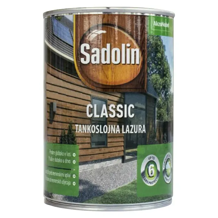 Sadolin Lazura za zaštitu drva Classic - Svijetli hrast, 5 l - Pogled sprijeda
