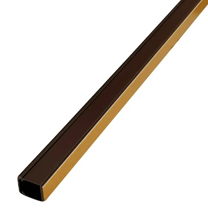 Kanalica za kabel - D x Š x V: 2 m x 17 mm x 15 mm, Smeđe boje - Dijagonalni pogled