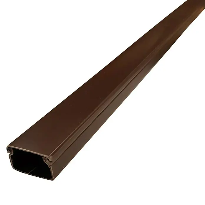 Kanalica za kabel - D x Š x V: 2 m x 30 mm x 17 mm, Smeđe boje - Dijagonalni pogled