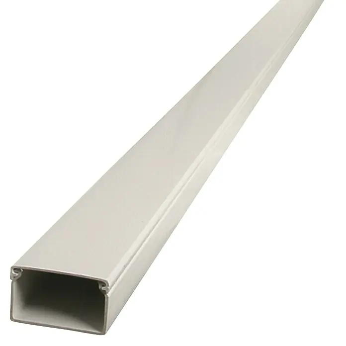 Kanalica za kabel - D x Š x V: 2 m x 30 mm x 17 mm, Bijele boje - Dijagonalni pogled