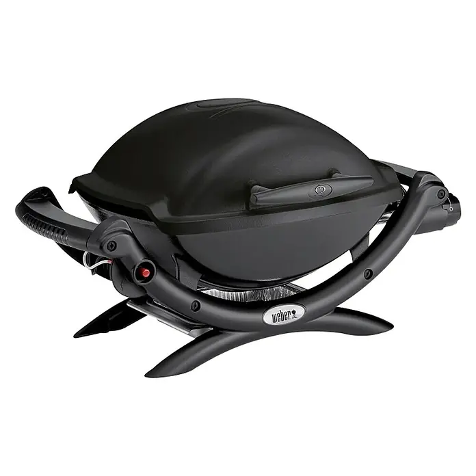 Weber Q 1000 Gasbarbecue - Aantal branders: 1, Hoofdgrilloppervlak: 43 x 32 cm, 2,49 kW - Diagonaal zicht