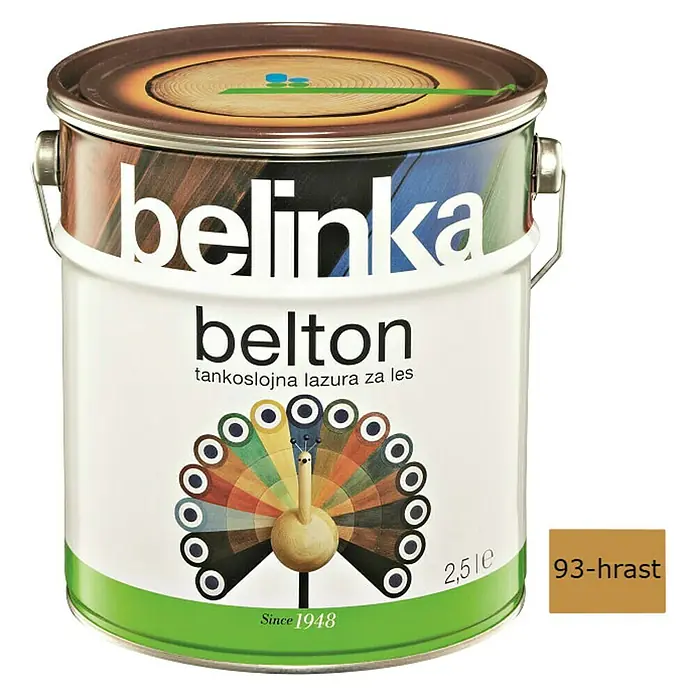 Lazura za zaštitu drva Belinka Belton - Boja: Hrast, 2,5 l - Pogled sprijeda