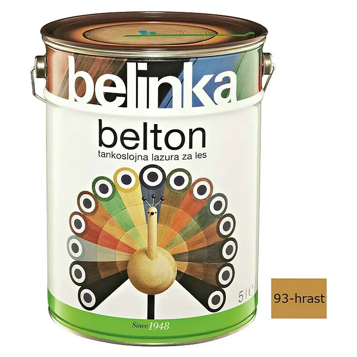 Lazura za zaštitu drva Belinka Belton - Boja: Hrast, 5 l - Pogled sprijeda
