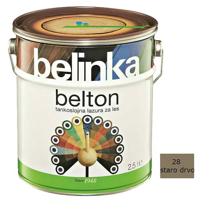 Lazura za zaštitu drva Belinka Belton - Boja: Staro drvo, 2,5 l - Pogled sprijeda