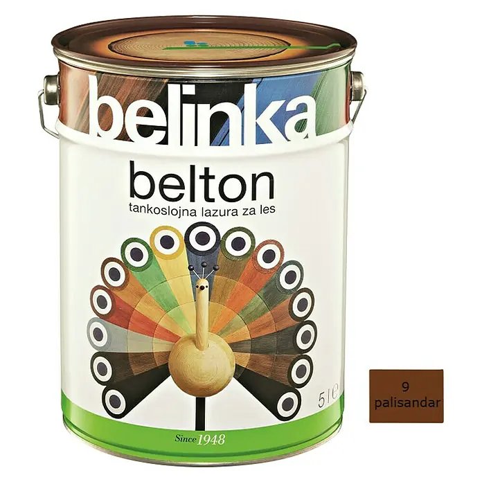 Lazura za zaštitu drva Belinka Belton - Boja: Palisandrovina, 5 l - Pogled sprijeda