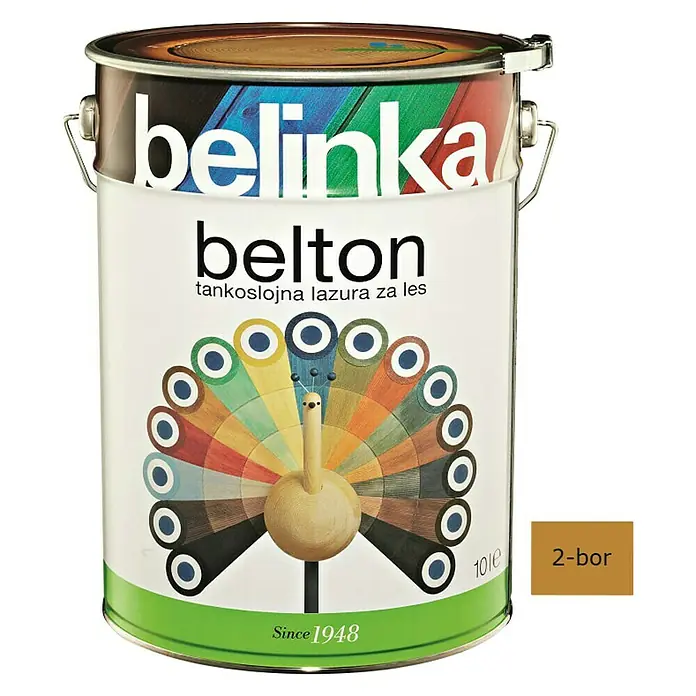Lazura za zaštitu drva Belinka Belton - Boja: Bor, 10 l - Pogled sprijeda