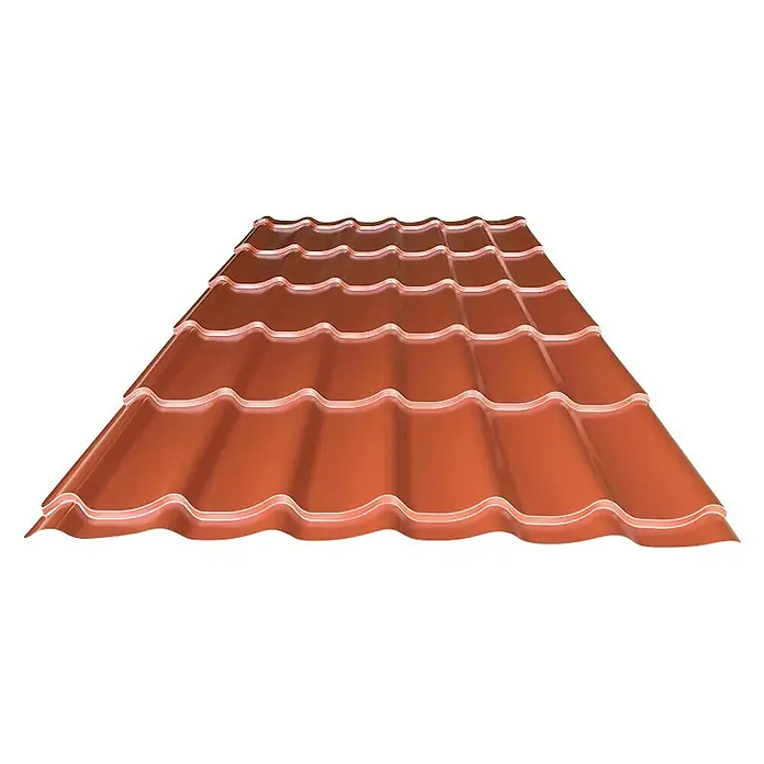 Limeni pokrov u obliku crijepa - D x Š: 200 x 119,1 cm - Pogled odozgo