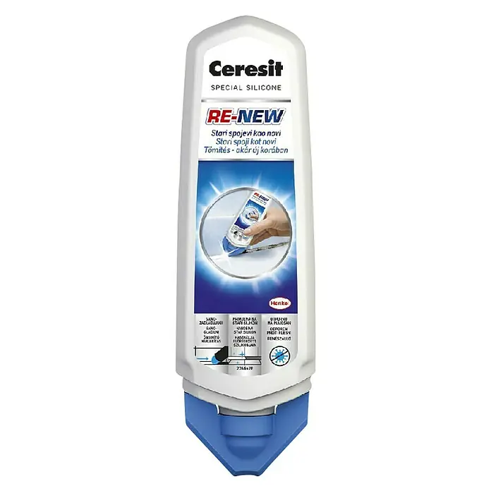 Ceresit Silikon za popravke - 100 ml, Sive boje - Pogled sprijeda