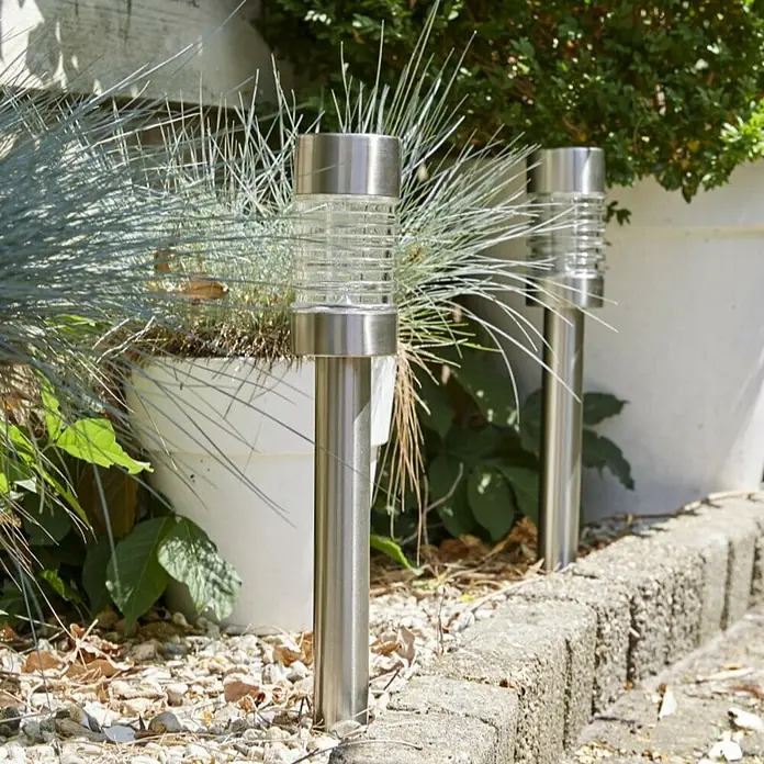 Luxform Solarna svjetiljka - Srebrne boje, Visina: 58 cm, LED - Živopisni prikaz