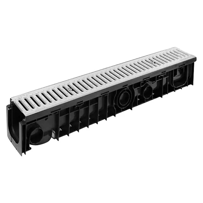 Kanalica za odvod vode SET 3 m - D x Š x V: 100 x 12,5 x 7 cm - Dijagonalni pogled