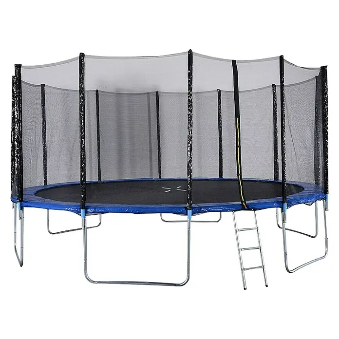 Trampolin sa zaštitnom mrežom - Promjer: 488 cm, Broj nožica: 6 Kom., Opteretivost: 150 kg - Pogled sprijeda