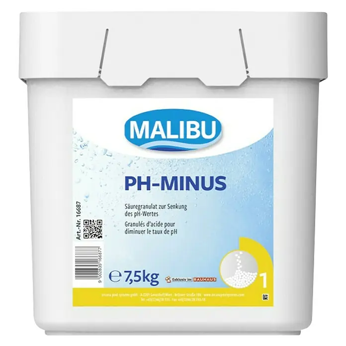 Malibu pH minus granulat - 7,5 kg - Pogled sprijeda