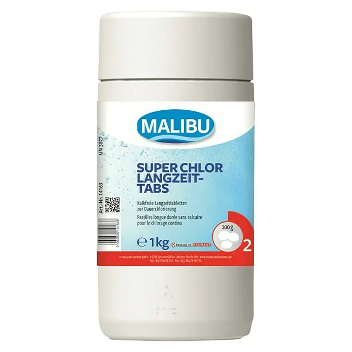 Malibu Superklor tablete s dugotrajnim otpuštanjem - 1 kg - Pogled sprijeda