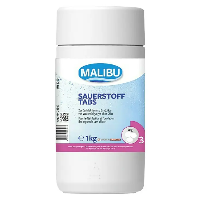 Malibu Tablete s aktivnim kisikom - 1 kg - Pogled sprijeda