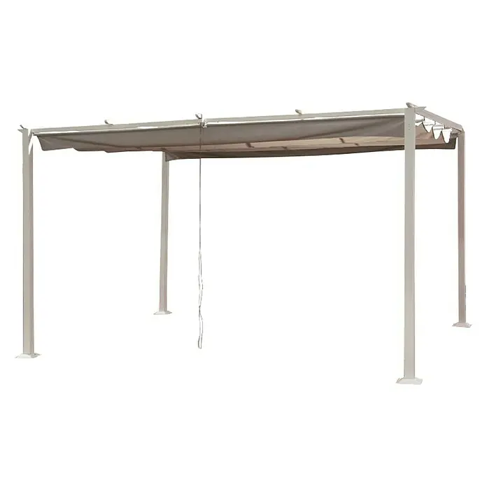 Sunfun Jakarta Paviljon sa sjenilom na namatanje - D x Š: 300 x 400 cm, Sive boje - Dijagonalni pogled