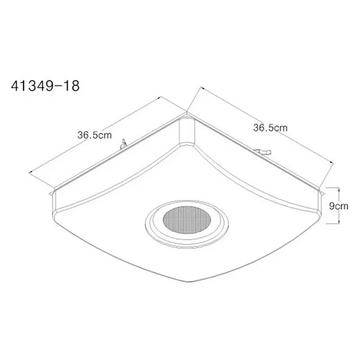 Globo LED-Deckenleuchte - 18 W, L x B x H: 36,5 x 36,5 x 9 cm, Warmweiß