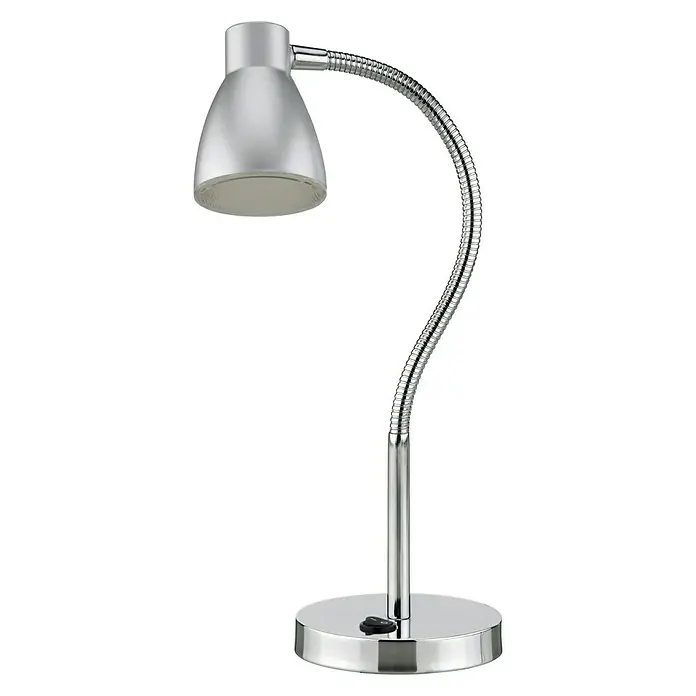 Brilo Lámpara de sobremesa LED Start - 2,5 W, L x An x Al: 17 x 17 x 34 cm, Plateado, Blanco cálido - Vista de perfil izquierdo