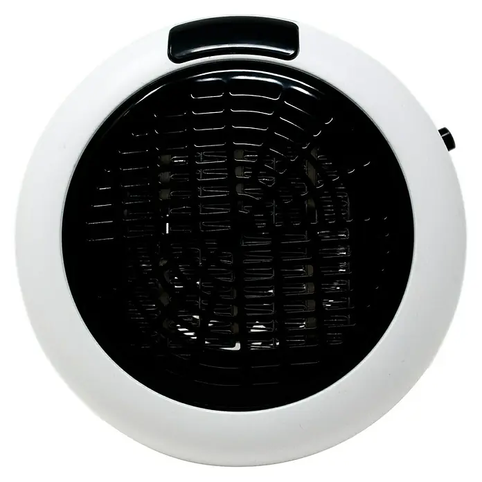 Calefactor de pared Insta Heater - 600 W, Blanco/Negro, 10,5 x 14 x 14 cm - Vista frontal