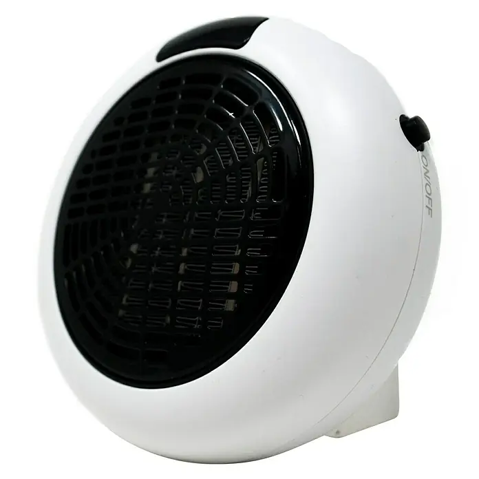Calefactor de pared Insta Heater - 600 W, Blanco/Negro, 10,5 x 14 x 14 cm - Vista angular