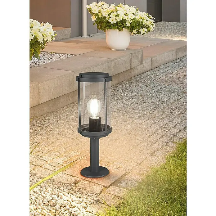 Sobremuro exterior Tanaro - 15 x 24 x 40 cm, Antracita, IP44 - Foto ambiente