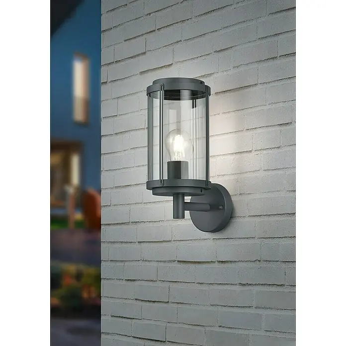 Aplique exterior Tanaro - 40 W, 14 x 20 x 31 cm, Antracita, IP44 - Foto ambiente