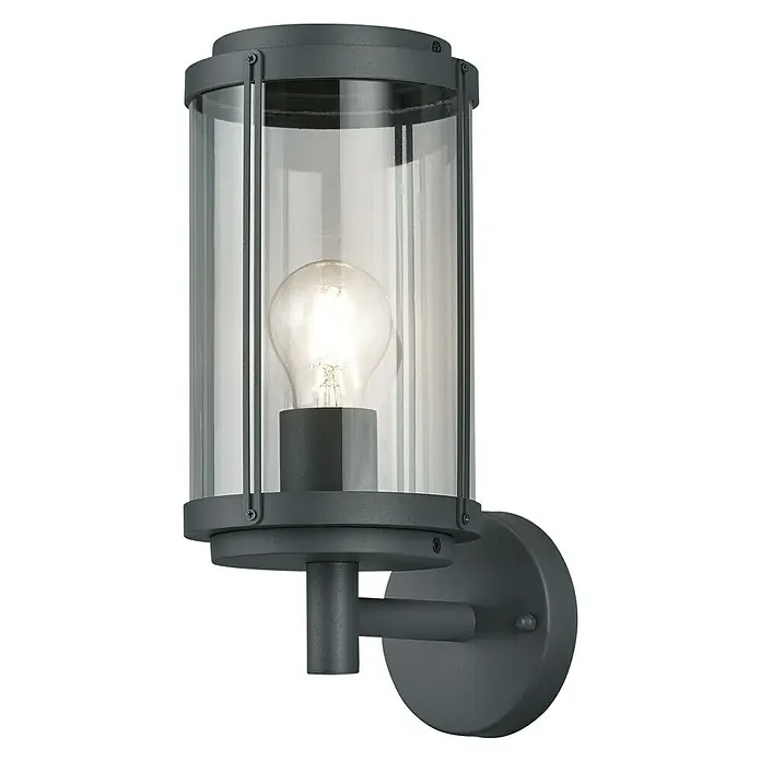 Aplique exterior Tanaro - 40 W, 14 x 20 x 31 cm, Antracita, IP44 - Vista angular