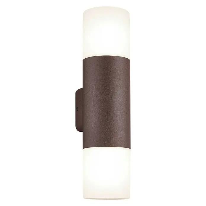 Aplique exterior Hoosic - 56 W, 11,8 x 3 x 33 cm, Marrón, IP44 - Vista angular