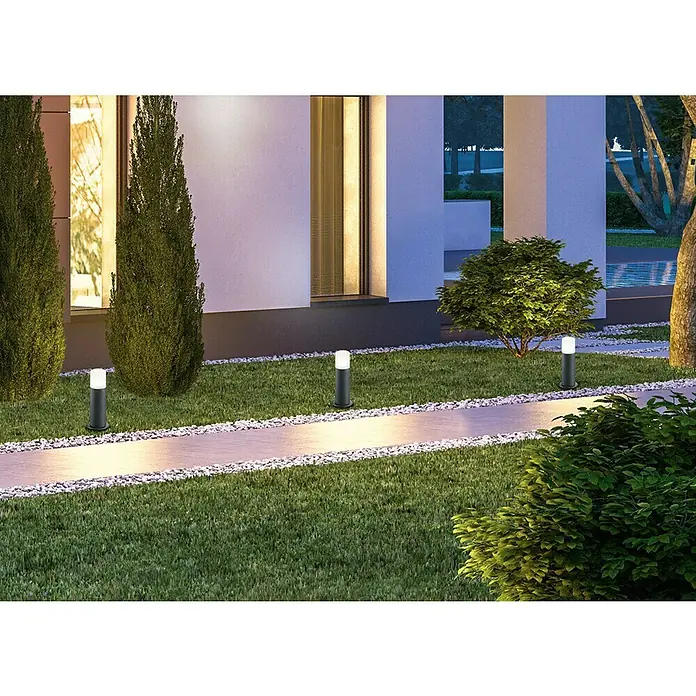 Baliza exterior Hoosic - 28 W, Negro, Altura: 30 cm - Foto ambiente