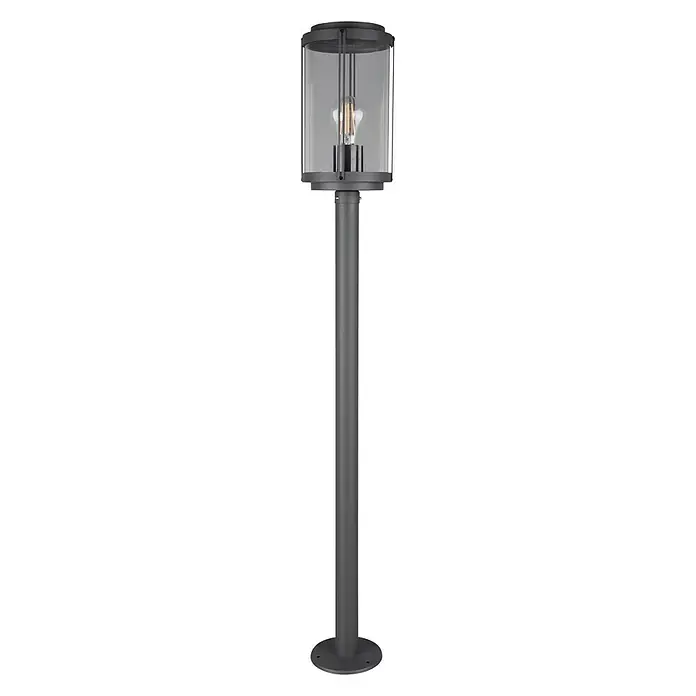 Baliza exterior Tanaro - 24 x 15 x 100 cm, Antracita, IP44 - Vista frontal