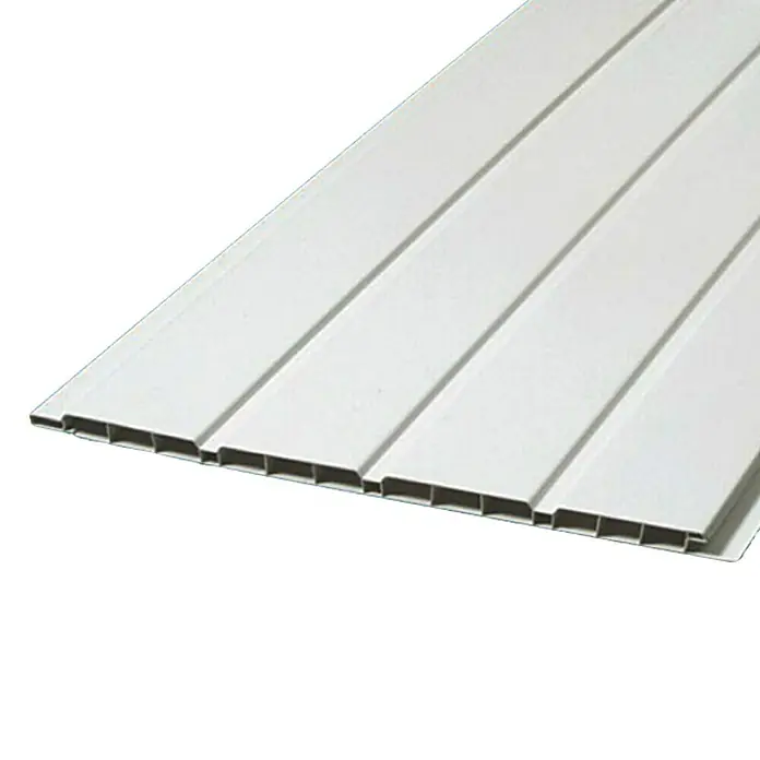 Baukulit Višenamjenska PVC zidna obloga - Bijele boje, 3.000 x 250 x 10 mm - Detaljan prikaz