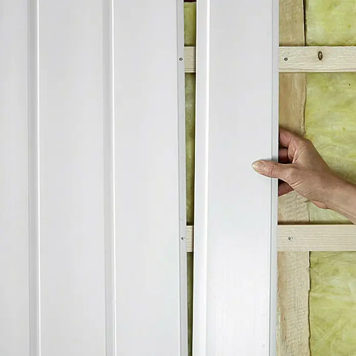 Baukulit Višenamjenska PVC zidna obloga - Bijele boje, 3.000 x 250 x 10 mm - Proizvod u upotrebi
