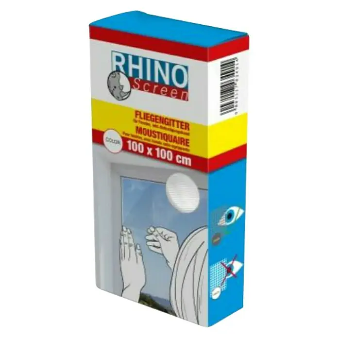 Windhager Rhino Insect Screen Mrežica za zaštitu od insekata - 100 x 100 cm, Bijele boje, Pričvršćivanje čičkom - Dijagonalni pogled