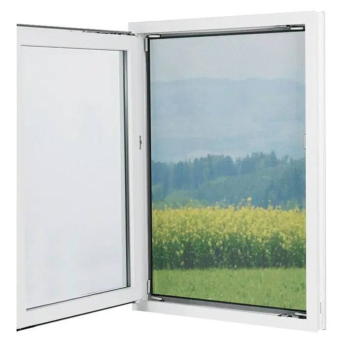 Easy Maxx Mreža protiv komaraca - Š x V: 130 x 150 cm, Boja tkanine: Antracit, Prikladno za: Prozor - Dijagonalni pogled