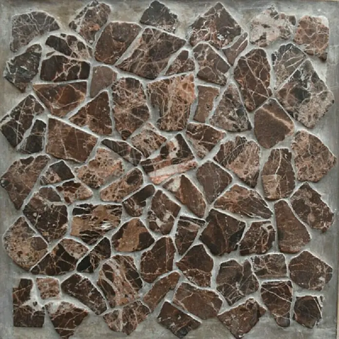 Mozaik pločica Kaiser - 30 x 30 cm, Mramor, Smeđe boje - Detaljan prikaz
