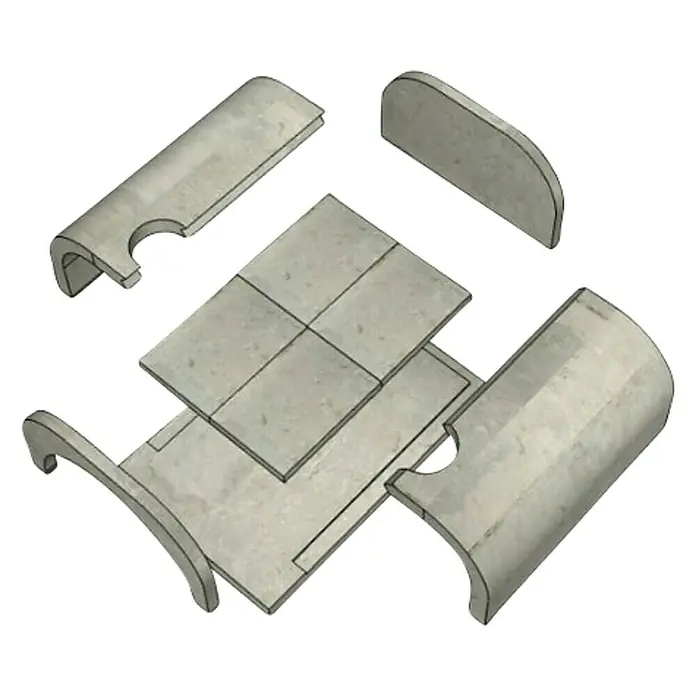 Krušna peć Hobby - Kalcij-aluminatni cement, Š x D: 60 x 91 cm - Dijagonalni pogled