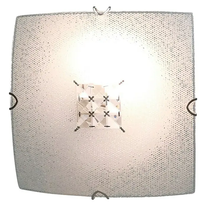 Ferotehna LED stropna svjetiljka Crystal Square - 18 W, D x Š x V: 300 x 300 x 80 mm, Bijela-prozirna, Topla bijela - Dijagonalni pogled