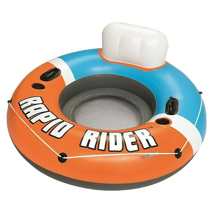Hydro-Force Band Rapid Rider Tube X1 - l x b x h: 122 x 122 x 48,5 cm, Belasting: 90 kg - Diagonaal zicht