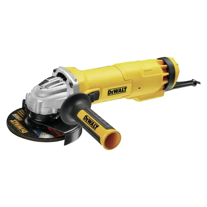 Dewalt Kutna brusilica DWE4237 - 1.400 W, Promjer rezne ploče: 125 mm, Broj okretaja pri praznom hodu: 0 okr/min - 11.500 okr/min - Dijagonalni pogled