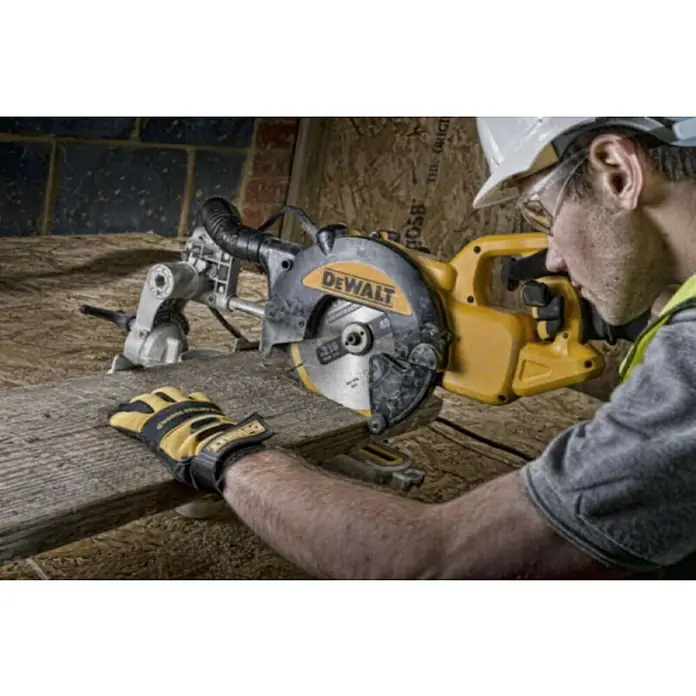 Dewalt Preklopna kružna pila DWS773-QS - 1.300 W, Promjer lista pile: 216 mm - Proizvod u upotrebi
