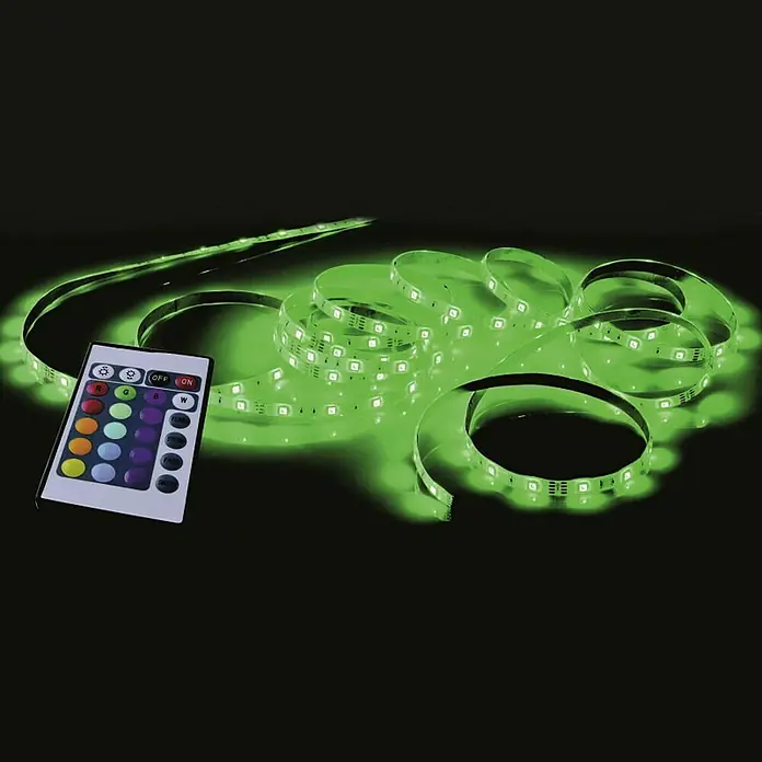 LED traka - Duljina: 3 m, Fiksiranje boje, RGB, 16 W - Živopisni prikaz