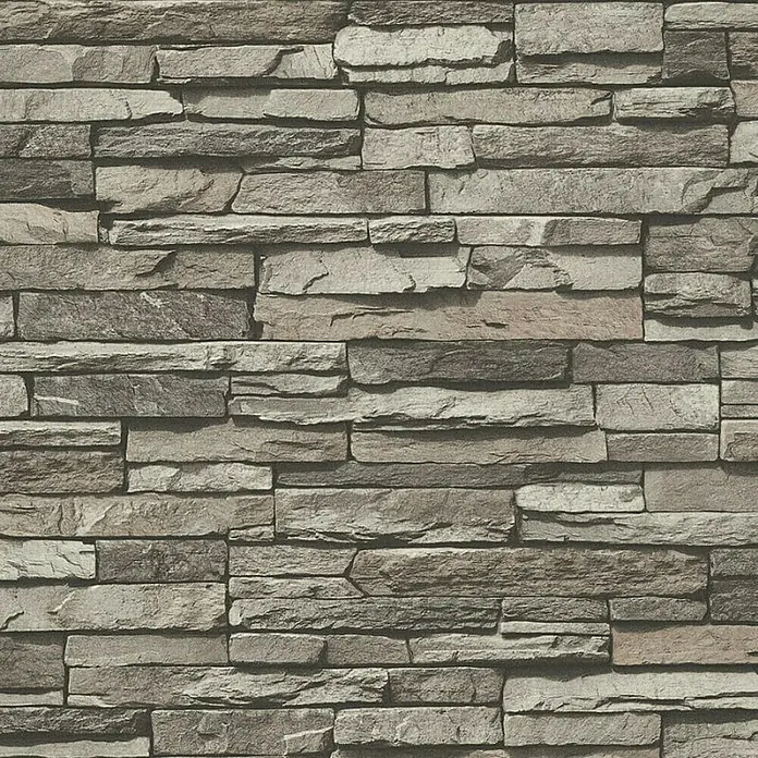 AS Creation Elements Flis tapeta - Siva-krema, Izgled kamena, 10,05 x 0,53 m - Detaljan prikaz