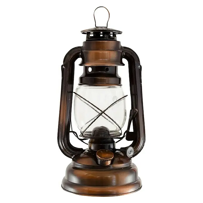 Svjetiljka petrolejska - Plemeniti čelik, Promjer: 25 cm - Pogled sprijeda