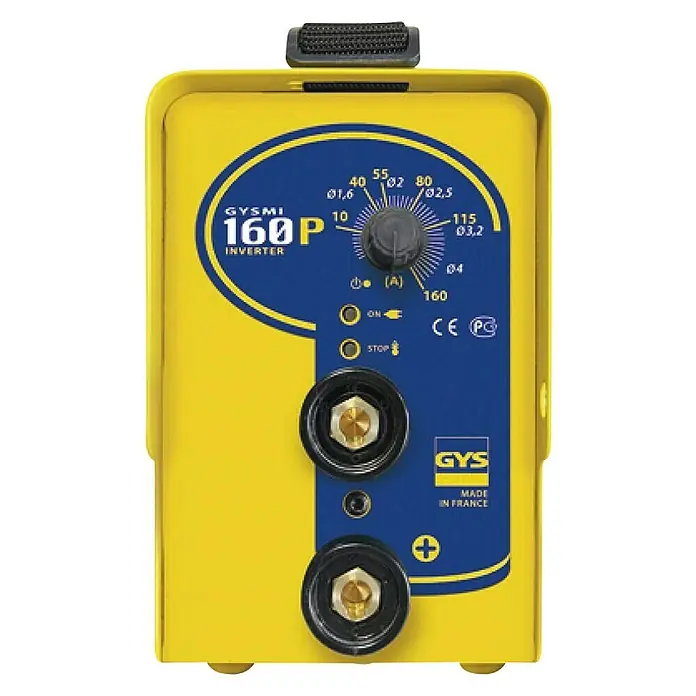 Gys Uređaj za zavarivanje s elektrodama GYSMI 160P - Struja za zavarivanje: 10 - 160 A, Jačina elektroda: 1,6 - 4 mm - Pogled sprijeda