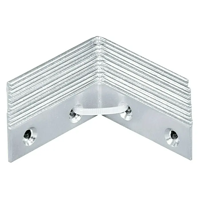 Stabilit Kutnik za stolice - 50 x 50 x 15 mm, 12 Kom., Čelik, Pocinčano - Pogled sprijeda